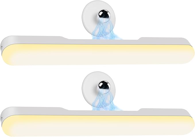 Set of 2 Wireless Vanity Makeup Lights for Mirror, Rechargeable LED Stick On Light Bar for Bathroom Mirror with 3 CCT&Dimmable, Elegant Cordless Lighting Chritsmas Holiday Gifts for Women