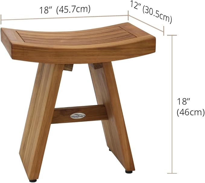 AquaTeak (Fully Assembled) The Original 18" Asia Teak Shower Bench