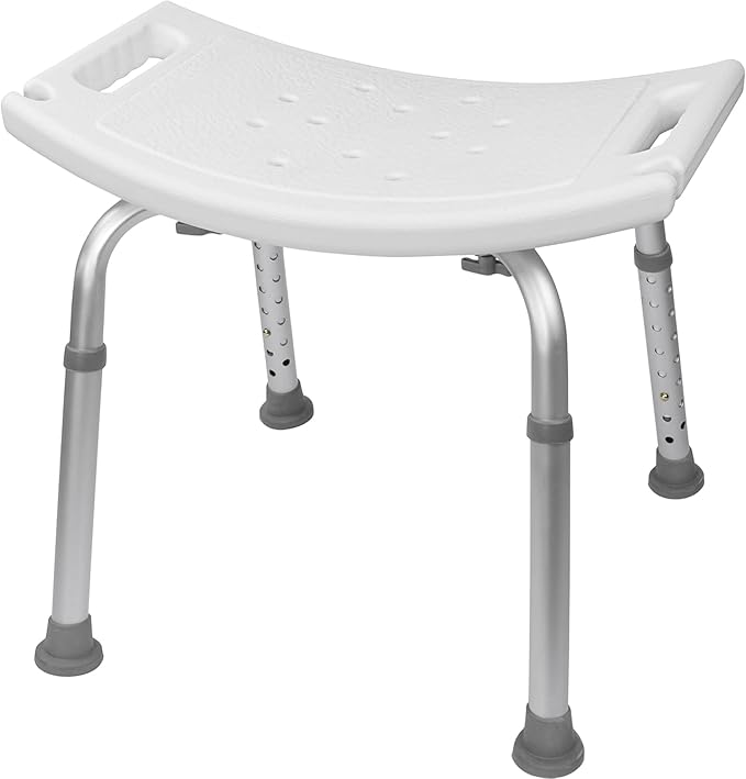 FSA/HSA Eligible, Vaunn Tool-Free Assembly Adjustable Shower Chair Spa Bathtub Seat Bench with Removable Back