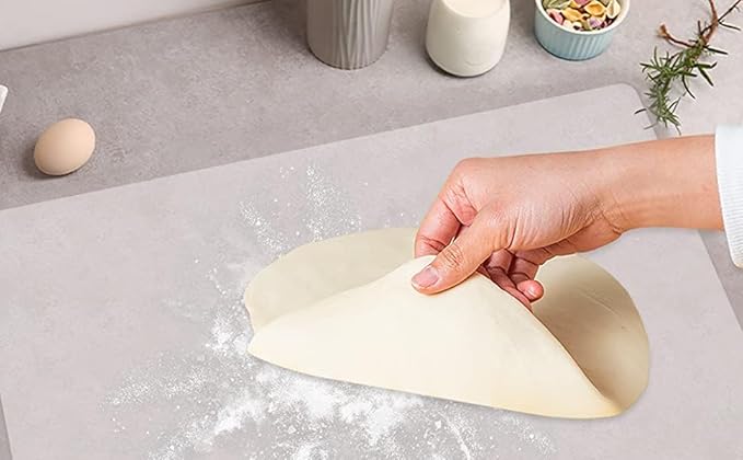 2 Pack Oversize Silicone Table Mats, Silicone Placemat Set of 2 for Baking Craft Pastry Non-Stick, Heat Resistant Waterproof Nonskid Countertop Protector Mat (Translucent, 23.6''x15.75'')