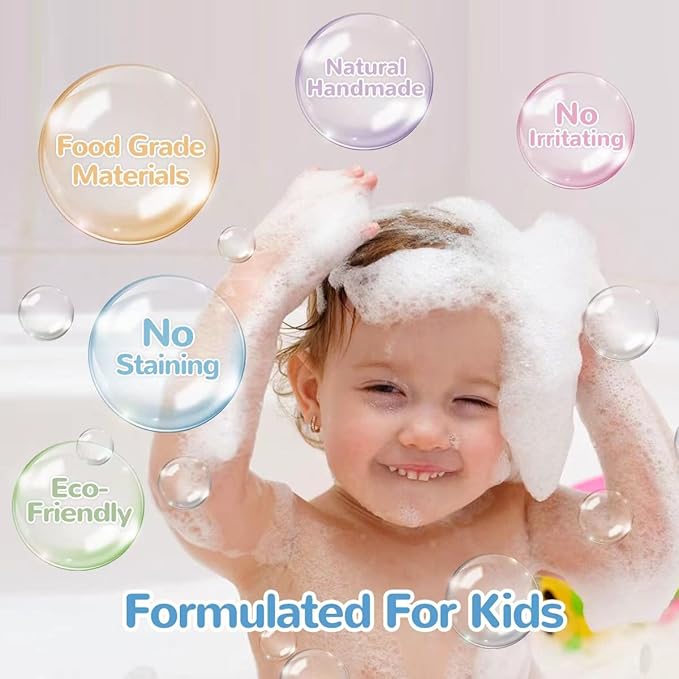 Donut Bath Bombs for Kids Girls, Natural and Safe Kids Bath Bombs with Bracelets Inside for Birthday, Calming and Long-Lasting Scent