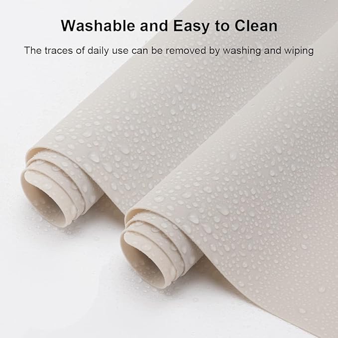 2 Pack Extra Large Silicone Mats for Countertop - Counter Table Protector Placemats for Baking Crafts, Light Gray Kids Dinner Placemat Nonstick Nonskid Heat-Resistant Kitchen Pad, 23.6'' x 15.6''