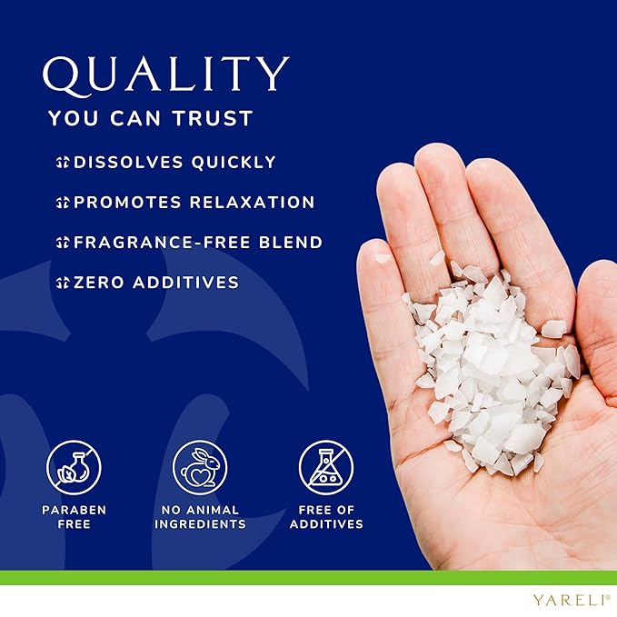 Yareli Magnesium Flakes, 5lb Eucalyptus, Dead Sea Bath and Foot Soak, Alternative to Epsom Salt with Over 250,000mg of Magnesium Chloride Per Bag