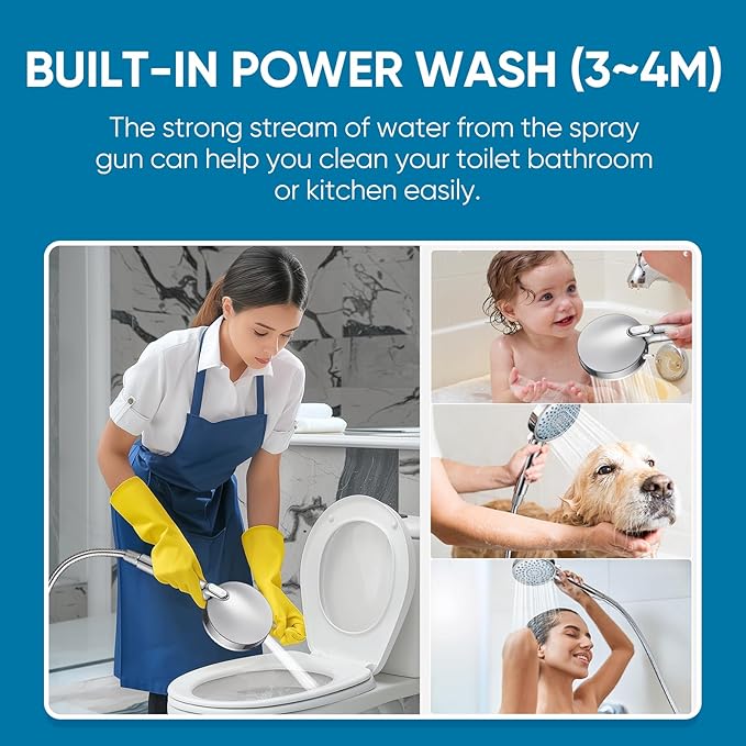 Cobbe Filtered Shower Head with Handheld, High Pressure 7-mode Showerhead with Filters for Hard Water - Remove Chlorine - Reduces Dry Itchy Skin, Patented Paddle Shift Design, Chrome