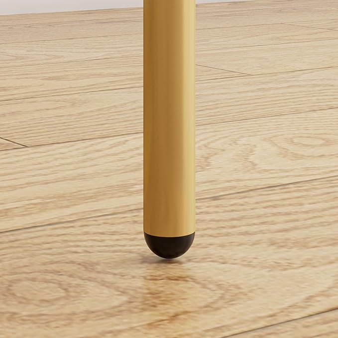 Masupu Night Stand,Mid-Century Modern Bedside Table with Storage Drawer and Open Wood Shelf,Small Gold Frame Side Table for Bedroom,Living Room, Grey