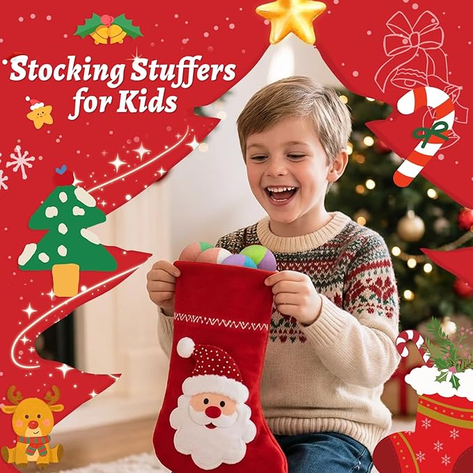 Bath Bombs for Kids with Surprise Inside, 24 Pack Kid Bath Bombs Gift Set, Christmas Gifts for Kids Stocking Stuffers for Boys Girls Kid Bubble Bath Fizzy with Bath Toys Inside