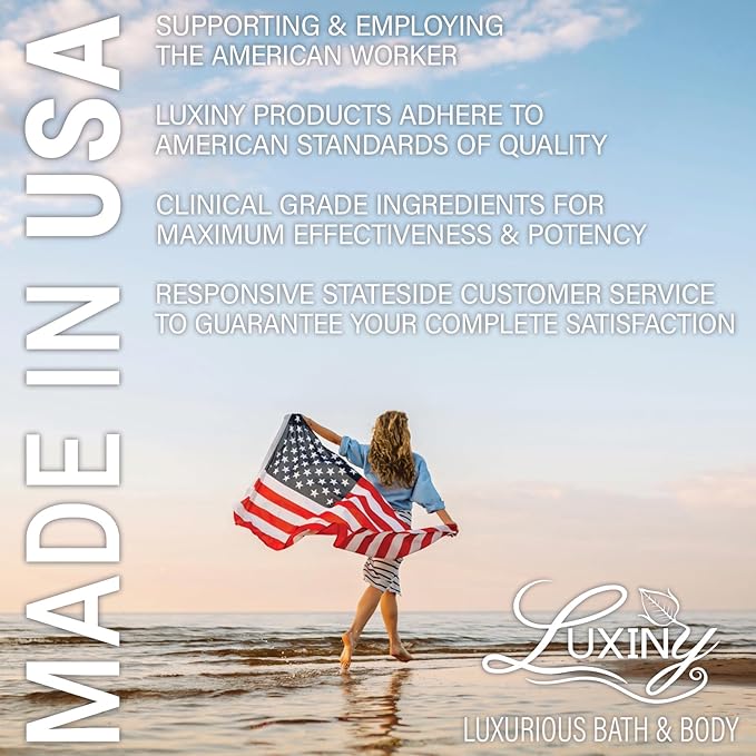 Luxiny Vegan Milk Bath Soak Made with Moisturizing Coconut Milk Powder & Sweet Almond Oil for a Bath Bomb Dust Soothing Fizz & Relaxing Soak, 8 oz. (Blueberry Muffin)