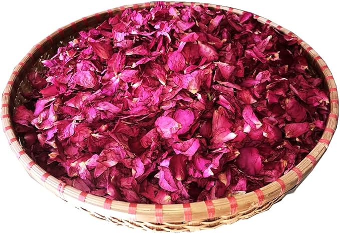 Dried Red Rose Petals 1.75oz/50g, Real Natural Dried Rose Petals for Bath, Soap Making, Candle Making, Wedding, Confetti, DIY Crafts, Non Edible (Red)