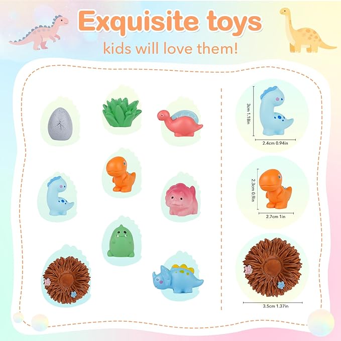 Dinosaur Bath Bomb Gift Set 9 Packs for Girls and Boys, Handmade and Nature Bath Bombs with Surprise for Kids, Perfect for Bubble Bath, Christmas Birthday Gifts for Kids Toddler Women