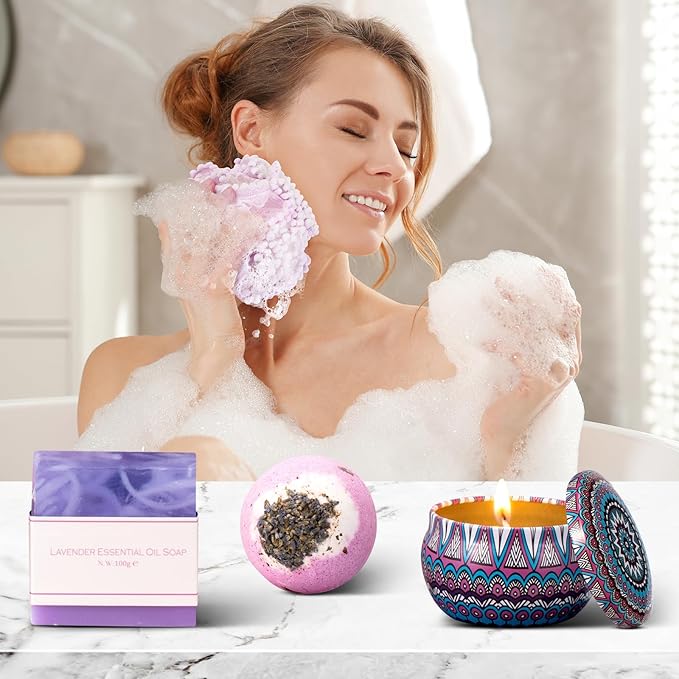 Christmas Gifts Unique for Women Get Well Soon Gifts, Self Care Baskets Bath Set Care Package Thinking of You Gifts Relaxation Gifts for Women Mom Her Friend Wife Grandma w/ Blanket