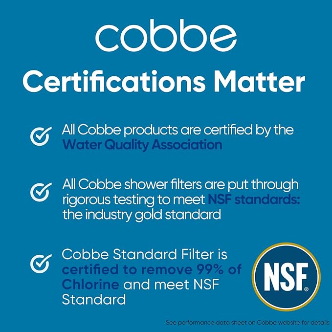 Cobbe Filtered Shower Head with Handheld, High Pressure 6 Spray Mode Showerhead with Filters, Water Softener Filters Beads for Hard Water - Remove Chlorine - Reduces Dry Itchy Skin, Egyptian Gold