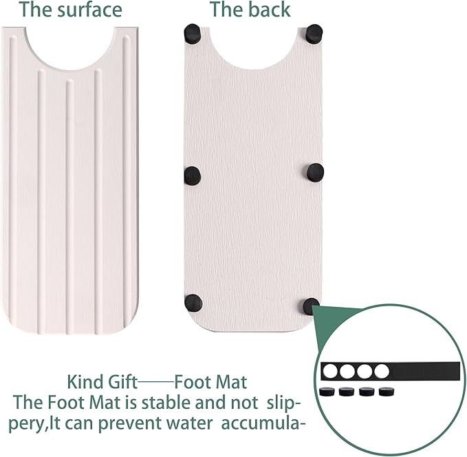 17inch x 4inch Kitchen Sink Faucet Mat, Water Absorbing Stone Faucet Splash Guard for Bathroom Counter, Quick Drying Diatomite Tray for Kitchen Sink, White