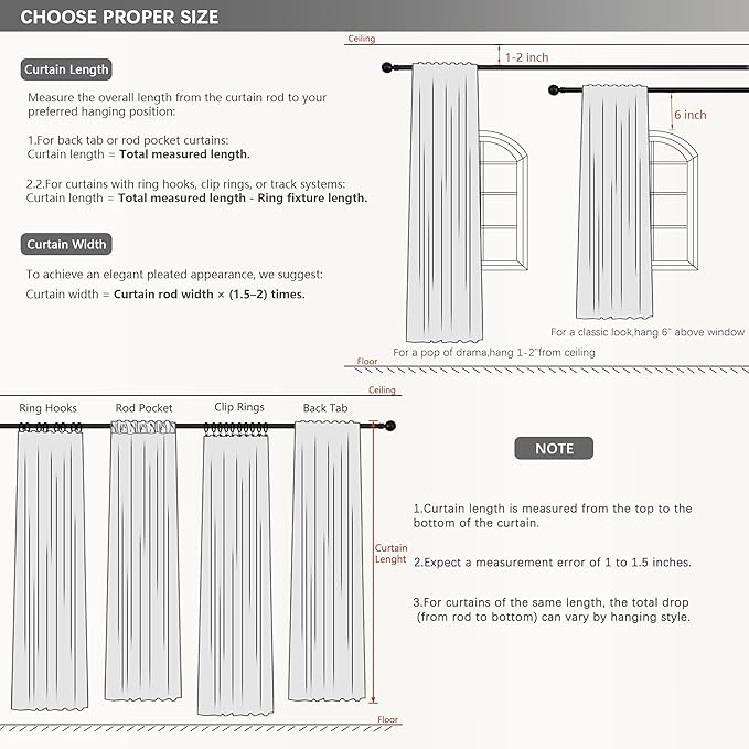 108 Inch Extra Long Blackout Curtains 2 Panels Set Noise Reducing Thermal Insulated Light Filtering Drapes for Living Room & Bedroom, Pink, Back Tab, Fits Sliding Glass Doors