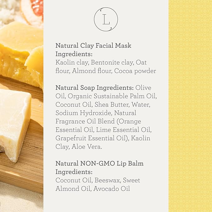 Lizush Luxury Spa Gifts for Women – 7 Piece Citrus Spa Gift Set with Candle, Gift Baskets for Women, Body Care Set for Mom, Birthday Box, Relaxation & Self Care Spa Kit for Wife – Handmade in the USA