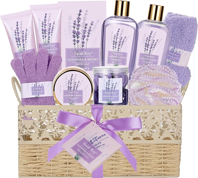 Christmas Gift Basket Set for Women - 13-Piece Bath & Body Gift Set, Spa Gift Basket, Bath Collection | Birthday Gift, Mothers Day Gifts for Mom, Perfect Present for Her & Mom All Occasions