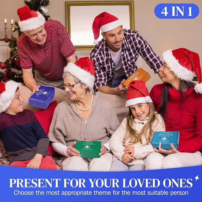 BlissfulOasis Bath Bombs Set, 24 Pcs Shower Bombs with 6 Refreshing Scents, Perfect for Moisturizing & Relaxing, Ideal for Birthday, Mother's Day, Valentine's Day Present Giving, Presents for Women