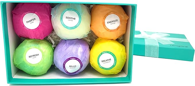 Bath Bombs Luxury Gifts Set for Women, Aromatherapy 4 oz Bubble Bath Bombs, Natural Bath Bombs for Relaxation and Stress Relief, Birthday Gifts, Calming Spa Essentials, Perfect Bath Gifts by rengöra