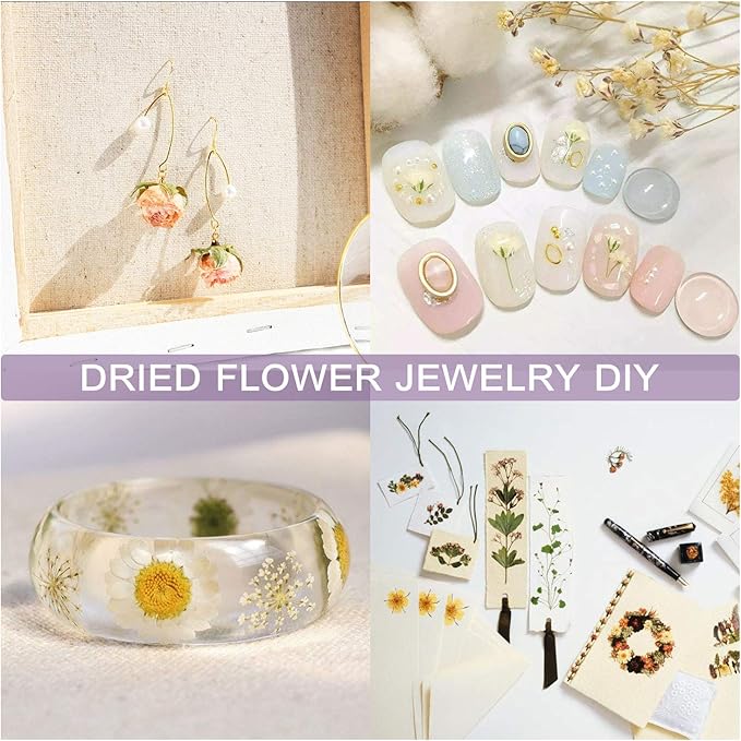 9 Bags Dried Flowers,100% Natural Dried Flowers Herbs Kit for Soap Making, DIY Candle Making,Bath - Include Rose Petals,Lavender,Don't Forget Me,Lilium,Jasmine,Rosebudsand More