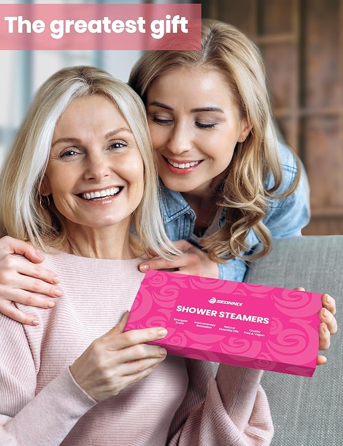 Shower Steamers Aromatherapy, 8 Pack Shower Bombs Relaxation Birthday Gifts for Women, Mother's Day Gifts for Her, Stress Relief & Self Care, Natural Fragrance Essential Oils Spa Gifts