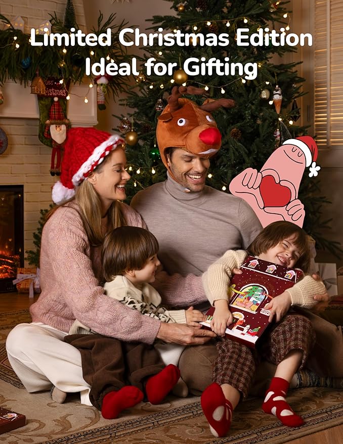 Momcozy & BIG HUGS 14Pcs Christmas Bath Bombs Set of Countdown Calendar Mystery Box, 14 Days of Surprise Bath Bombs & Family Fun, Ideal Christmas Gifts for Kids Boys Girls Toddlers