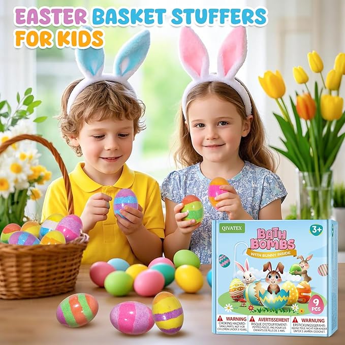 Bath Bombs with Toys Inside, Christmas Stocking Stuffers for Kids, Natural & Organic Kids Bath Bombs, Bubble Bath Birthday Gifts Set for Kid Boys and Girls Ages 3+