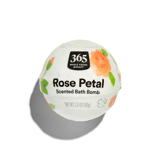 365 by Whole Foods Market, Rose Petal Fizzing Bath Bomb, 2.3 Ounce