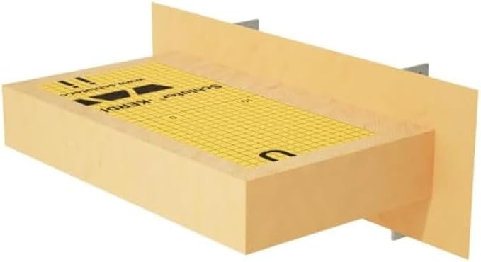 Floating Shower Bench Kit with Orange XPS Waterproof Board - Original Shower Bench Bracket, Bath Bench Seat Bathroom Décor, Bathroom Accessories (10X84)