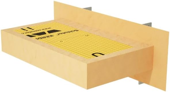 Floating Shower Bench Kit with Orange Waterproof Board - Original Shower Bench Bracket, Bath Bench Seat Bathroom Décor, Bathroom Accessories (10X24)