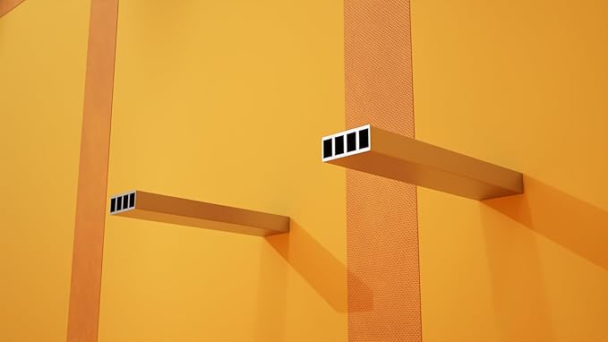 Floating Shower Bench Kit with Orange Waterproof Board - Original Shower Bench Bracket, Bath Bench Seat Bathroom Décor, Bathroom Accessories (10X24)