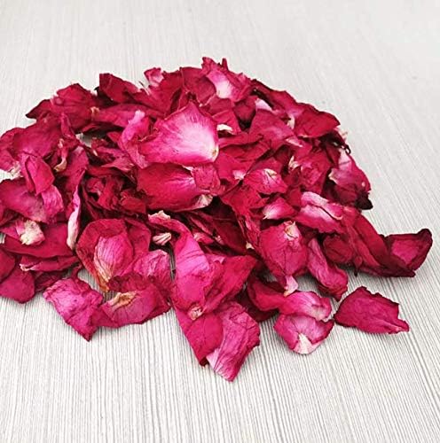 100 Grams Dried Natural Real Red Rose Petals Real Flower Rose Petals for Bath Aromatherapy Wedding Party Decoration Crafts Accessories