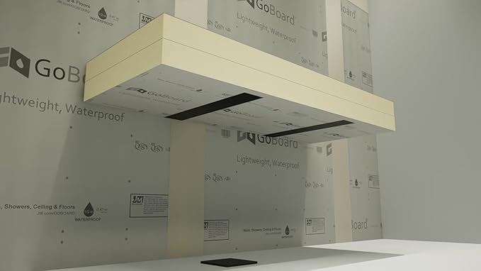 Floating Shower Bench Kit with GoBoard® - Original Shower Bench Bracket® (12x36)-Ideal for New Constructions, Bathroom Reno's, Shower Projects, Shower Bench Kits