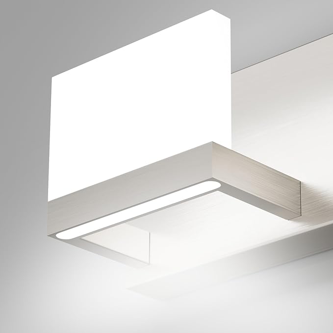 Tipace 7 Lights LED Modern Vanity Light Brushed Nickel Bathroom Lighting Fixture Up and Down Bathroom Wall Light Over Mirror(White Light 6000K)