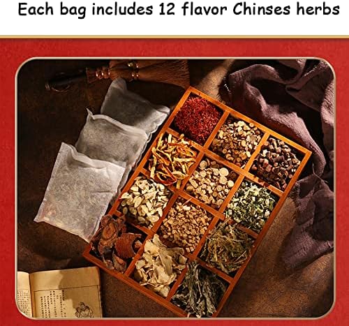 30 Bags Herb Foot Spa Soak, Chinese Herbal Foot Bath Packets for Foot Reflexology Boost Immunity Strengthen Lung Power, 12 Kinds of Herbs, 31 OZ 900g