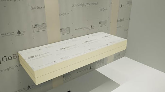 Floating Shower Bench Kit with GoBoard® - Original Shower Bench Bracket® (12x24)-Ideal for New Constructions, Bathroom Reno's, Shower Projects, Shower Bench Kits