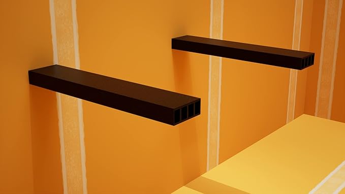 Floating Shower Bench Kit with Orange Waterproof Board - Original Shower Bench Bracket, Bath Bench Seat Bathroom Décor, Bathroom Accessories (12X24)