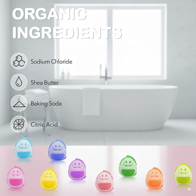 Dinosaur Bath Bomb Gift Set 9 Packs for Girls and Boys, Handmade and Nature Bath Bombs with Surprise for Kids, Perfect for Bubble Bath, Christmas Birthday Gifts for Kids Toddler Women