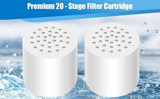 1 Pack 20 Stage Shower Filter Cartridge Replacement (No Housing),Universally Compatible With Any Similar Design,Shower Filter For Hard Water Shower,home water purification accessories