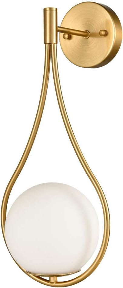 HOLKIRT Mid-Century Modern Wall Sconces Bathroom Globe Vanity Light Fixture Brass Set of 2