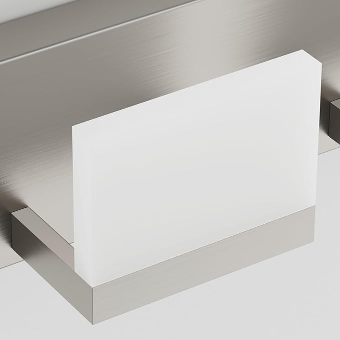 Tipace 7 Lights LED Modern Vanity Light Brushed Nickel Bathroom Lighting Fixture Up and Down Bathroom Wall Light Over Mirror(White Light 6000K)