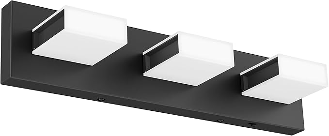 Aipsun Modern Bathroom Light Fixtures - 3 LED Vanity Lights for Over Mirror, White Light 6000K