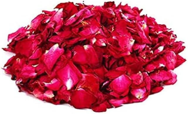 Dried Red Rose Petals 1.75oz/50g, Real Natural Dried Rose Petals for Bath, Soap Making, Candle Making, Wedding, Confetti, DIY Crafts, Non Edible (Red)
