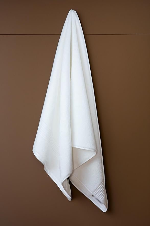 Milara Turkish Luxurious Extra Large Cotton Bath Sheet | Premium Bath Sheet Towels Ultra-Soft, Highly Absorbent, Durable | White Color Plush Bath Sheets, (35x70 Inches)