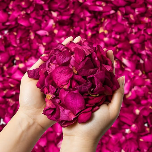 Dried Rose Petals Bulk 5oz – Natural Red Flower Petals for Bath, Candle, Soap Making, Wedding Decor – Real Rose Petals for Romantic DIY Crafts, Confetti, Spa Use, Valentine’s Day Gift