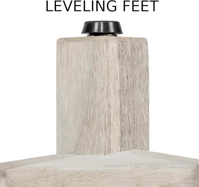 TeakCraft Gray Teak Shower Bench with Shelf 24 Inch for Bathroom, Spa - Fully Assembled, Shower Stool, Rustic Gray Finish, The Luni