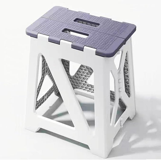 Foldable Bath Shower Safety Chair Seat Grey, Foldable and Anti-Slip Bench Bathtub Stool for Elderly or Seniors (Foldable ShowerChair 15.7" H Grey, Seat Size 12.4" x 8.3“