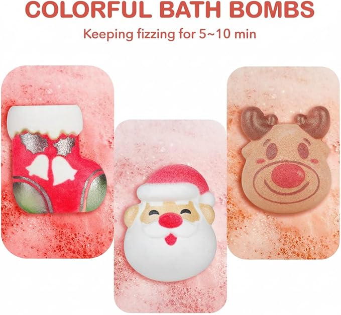 Bath Bomb Gift Set 9 Packs for Girls and Boys, Handmade and Nature Bath Bombs with Surprise for Kids, Perfect for Bubble Bath, Christmas Birthday Gifts for Kids Toddler Women