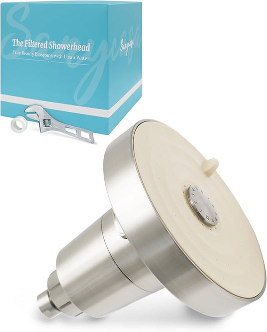 Filtered Shower Head for Hard Water, Removes Chlorine, KDF-55 Filter Dermatologist Recommended for Softening Hard Water (BNP)