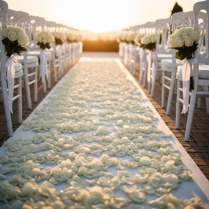 3.52oz Real White Rose Petals,Natural Petals For Wedding Party Decorations,Dried Flower Confetti,Rose Flower Girl,Table Centerpieces,Bridal Shower,Romantic Night,Proposal Decor