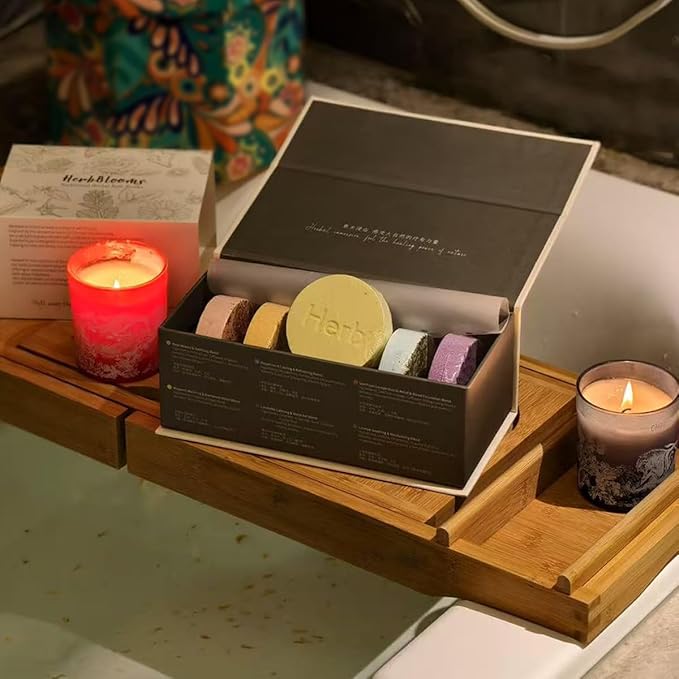 Traditional Herbal Bath Salt Balls-Natural Herbal & Spice Extract Bath Bombs, Relieve Physical & Mental Stress, Moisturize Skin, Help Sleep, Suitable for Business Trips & Travel, 6 Pieces/Set (2)