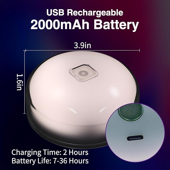 Shower Lamp Waterproof Lights for Inside Shower LED Bathroom Shower Lights Lamp with Wireless Rechargeable Mood Lighting Stick-On Closet Light for Bathtub Spa Ambiance Remote Control(2-Pack)